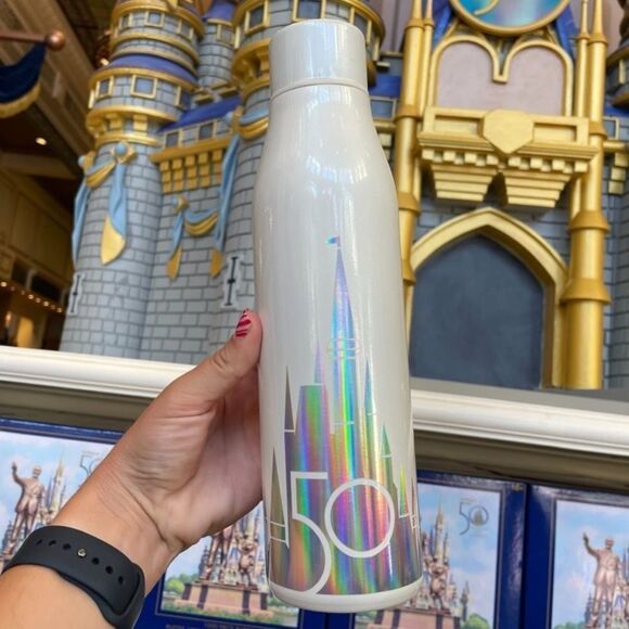 WDW 50th Anniversary Cinderella Castle Water Bottle - Picture 3 of 10